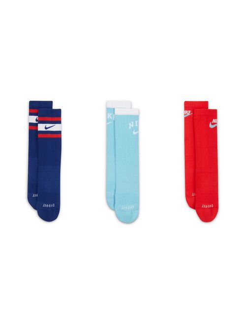 Men's Nike Everyday Plus Cushioned 3-Pack Crew Socks