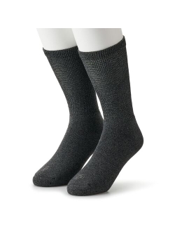 Men's Doctor's Choice 2-pack Diabetic Cushioned Crew Socks - Extended Size