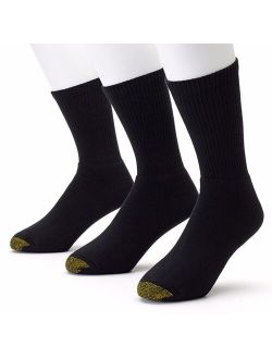 Men's GOLDTOE 3-pk. Black Uptown Crew Socks