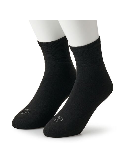 Men's Doctor's Choice 2-pack Diabetic Quarter Socks - Extended Size