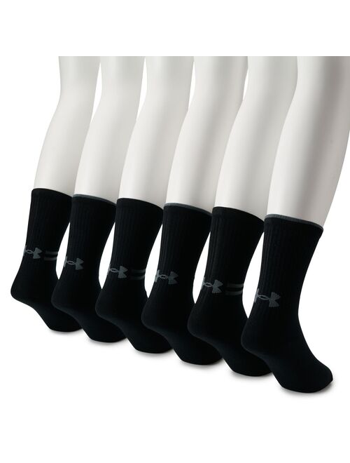 Men's Under Armour 6-pack Essential Lite Crew Socks