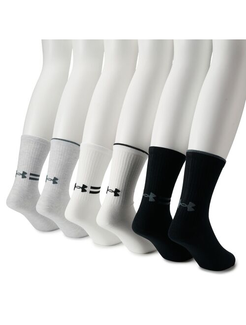 Men's Under Armour 6-pack Essential Lite Crew Socks