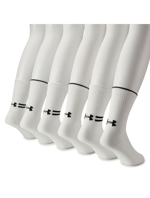 Men's Under Armour 6-pack Essential Lite Crew Socks