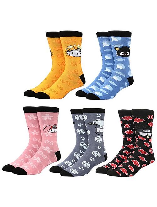 Men's Hello Kitty 5-Pack Crew Socks