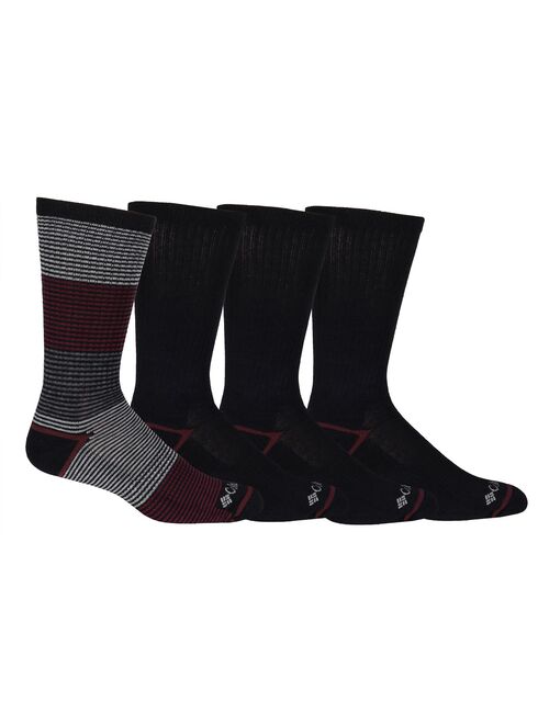 Men's Columbia 4-pack Heather Ribbed Half-Cushioned Crew Socks