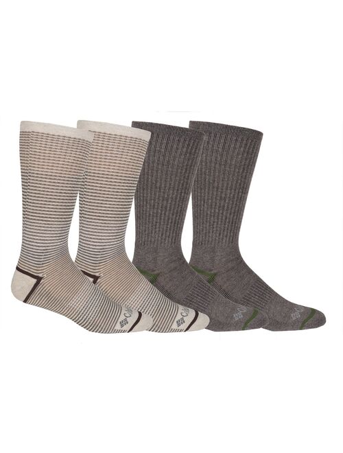 Men's Columbia 4-pack Heather Ribbed Half-Cushioned Crew Socks