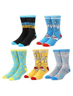 Men's Sonic Hedgehog 5-Pack Crew Socks