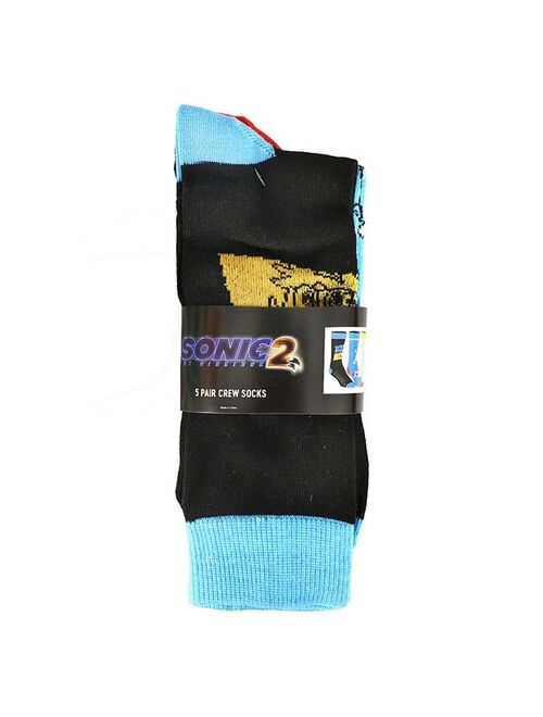 Men's Sonic Hedgehog 5-Pack Crew Socks