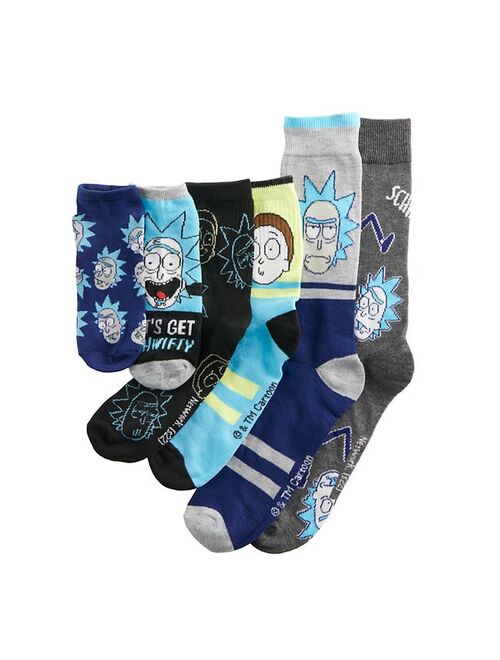 Men's Rick & Morty Variety 6-Pack Socks