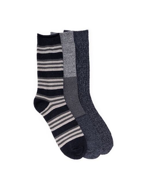 Men's MUK LUKS 3-pack Microfiber Crew Boot Socks