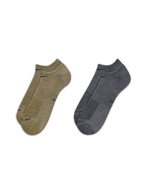 Men's Nike 2-Pack Everyday Plus Cushioned No-Show Socks