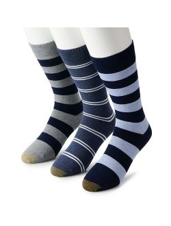 Men's GOLDTOE 3-pack Striped Crew Socks