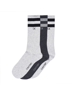 3-Pack Striped Crew Socks