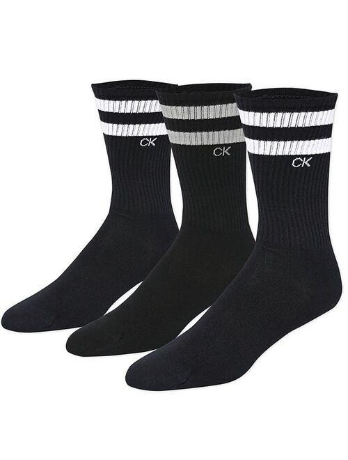 Men's Calvin Klein 3-Pack Striped Crew Socks