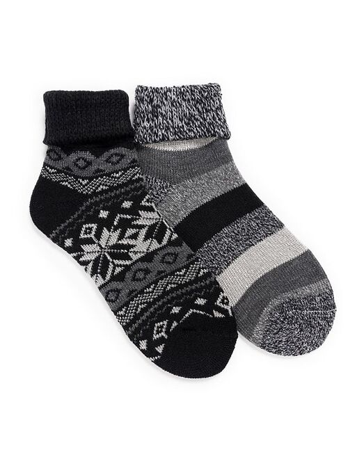 Men's MUK LUKS 2-Pack Short Heat Retainer Socks