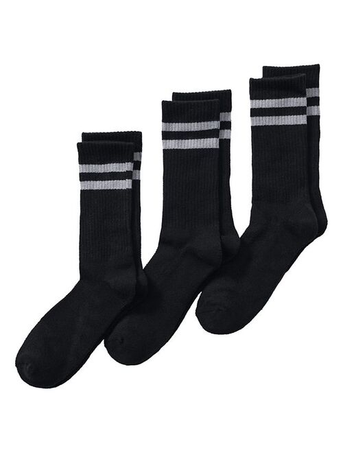 Men's Lands' End Performance 3-Pack Crew Sock