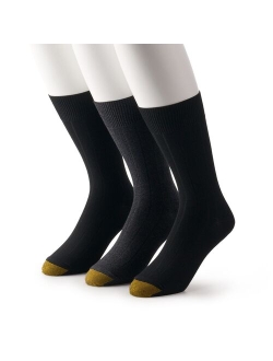 Men's GOLDTOE 3-pack Nantucket Crew Dress Socks