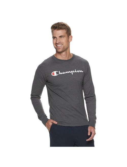 Men's Champion Long Sleeve Logo Graphic Tee