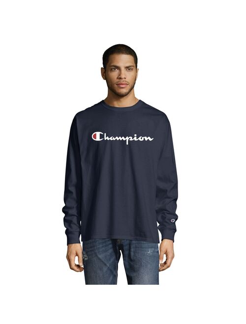 Men's Champion Long Sleeve Logo Graphic Tee