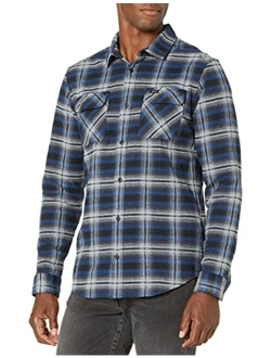 Men's Standard Fit Long Sleeve Button Up Flannel Shirt