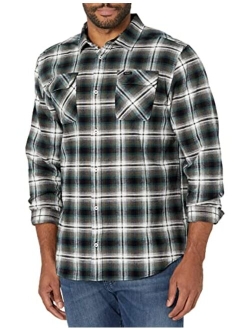 Men's Standard Fit Long Sleeve Button Up Flannel Shirt