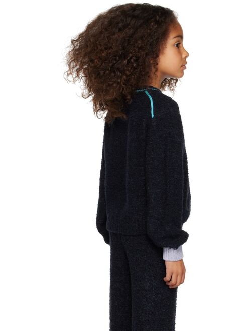 MARNI Kids Navy Embroidered Sweater