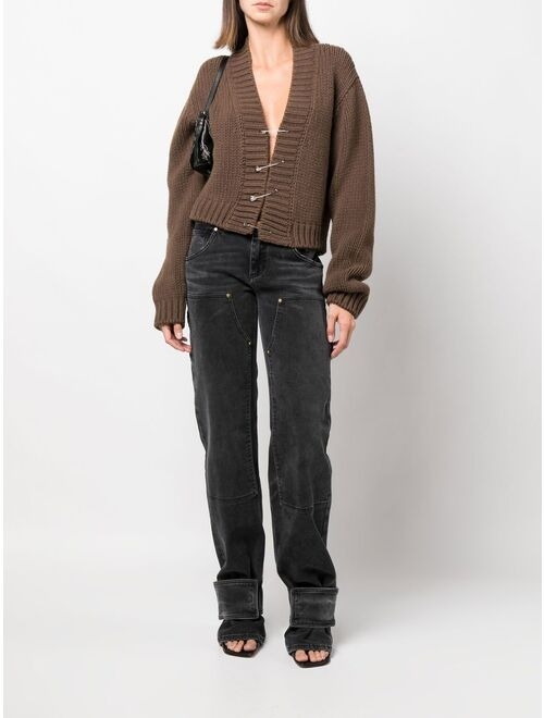 Danielle Guizio safety-pin cardigan