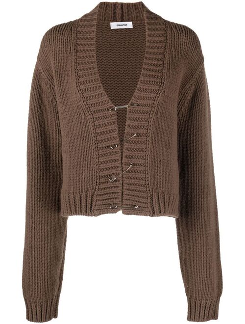 Danielle Guizio safety-pin cardigan