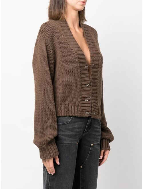 Danielle Guizio safety-pin cardigan