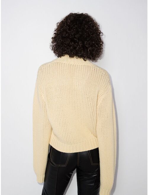 Danielle Guizio safety-pin cardigan