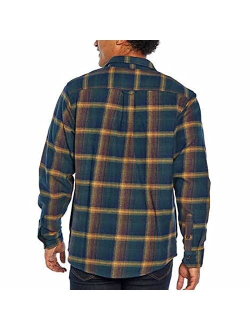 Orvis Big Bear Heavyweight Double Brushed Flannel Button Down Shirt with Hand Warmer Pockets