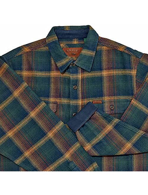 Orvis Big Bear Heavyweight Double Brushed Flannel Button Down Shirt with Hand Warmer Pockets