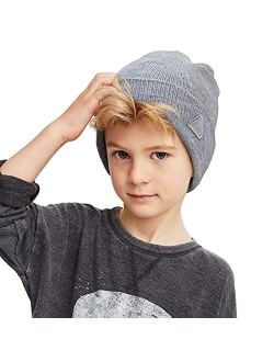 accsa Kids Winter Beanie Hat Stretchy Warm Classic Hat for Boys Soft Cuffed Knit Beanie Hat