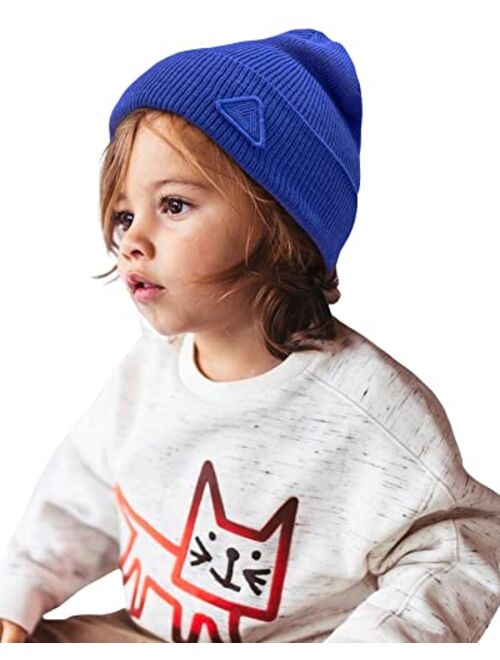 accsa Kids Winter Beanie Hat Stretchy Warm Classic Hat for Boys Soft Cuffed Knit Beanie Hat