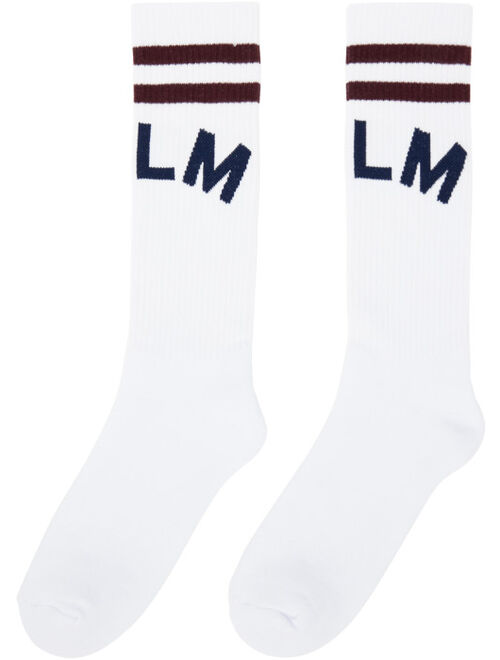 Palm Angels White College Socks