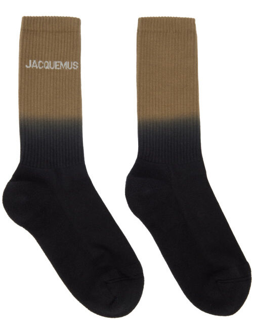 Jacquemus Brown & Black Le Papier 'Les Chaussettes Moisson' Socks