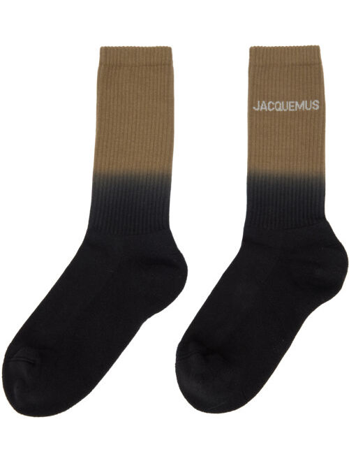 Jacquemus Brown & Black Le Papier 'Les Chaussettes Moisson' Socks