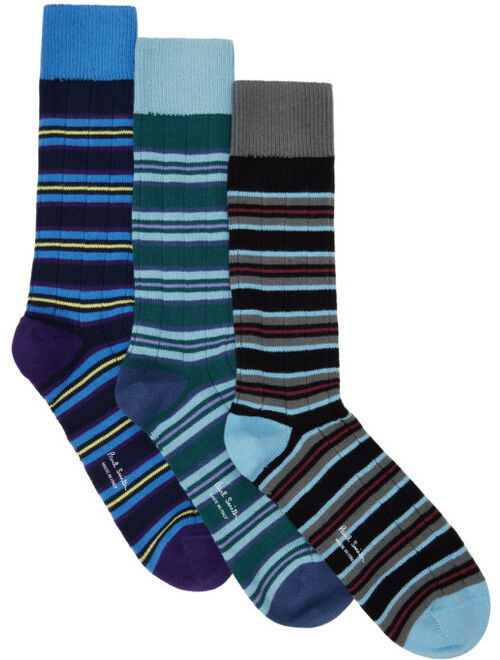 Paul Smith Three-Pack Multicolor Winifred Socks