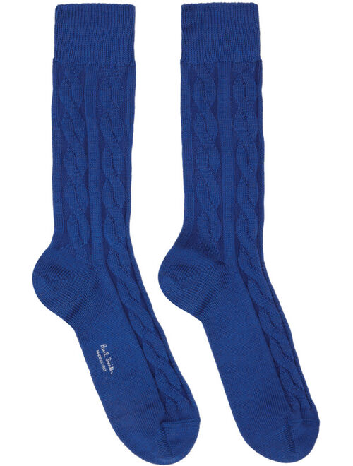 Paul Smith Three-Pack Multicolor Cable Knit Socks