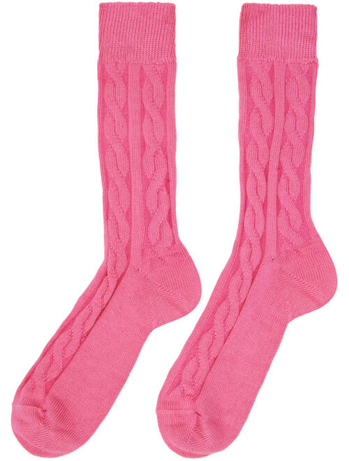 Paul Smith Three-Pack Multicolor Cable Knit Socks