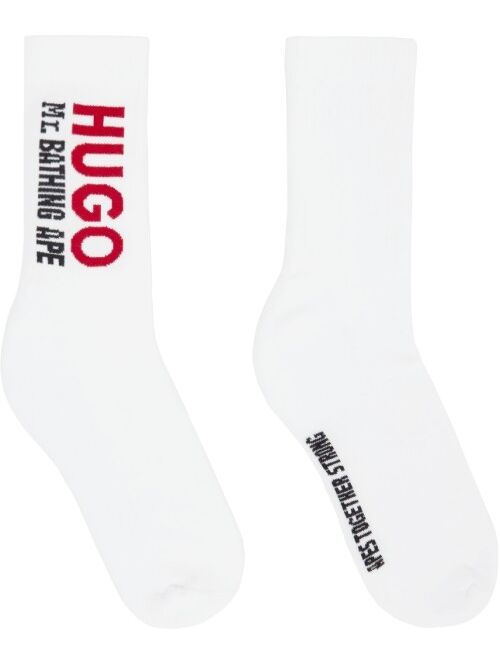 Hugo Black & White Mr. Bathing Ape Edition Two-Pack Logo Socks