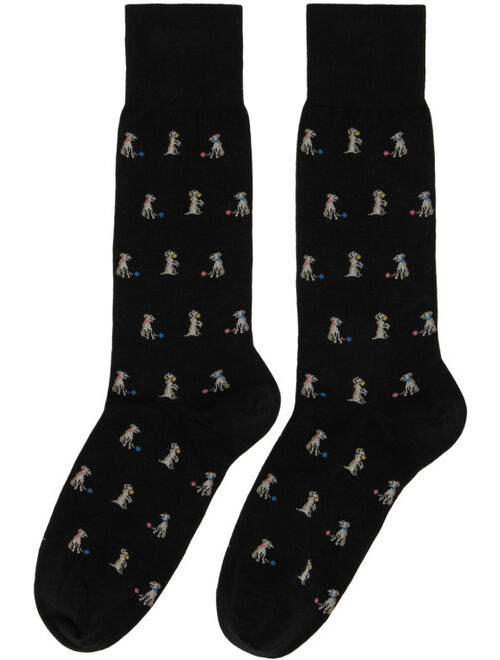 Paul Smith Three-Pack Black Cotton Socks