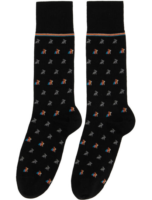 Paul Smith Three-Pack Black Cotton Socks