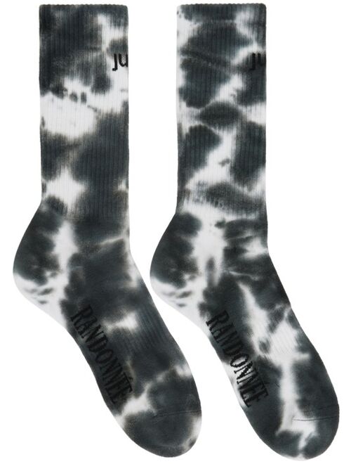 Juun.J Gray Tie-Dye Socks