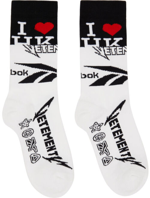 VETEMENTS White Reebok Edition Socks