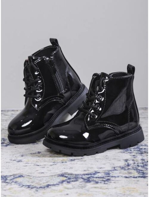 Kom&youbea984 shoes store Girls Lace-up Front Combat Boots