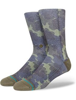 Hydrangea Polyester Printed Crew Socks