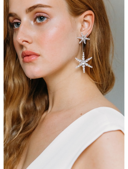 Jennifer Behr Estee crystal star drop earrings