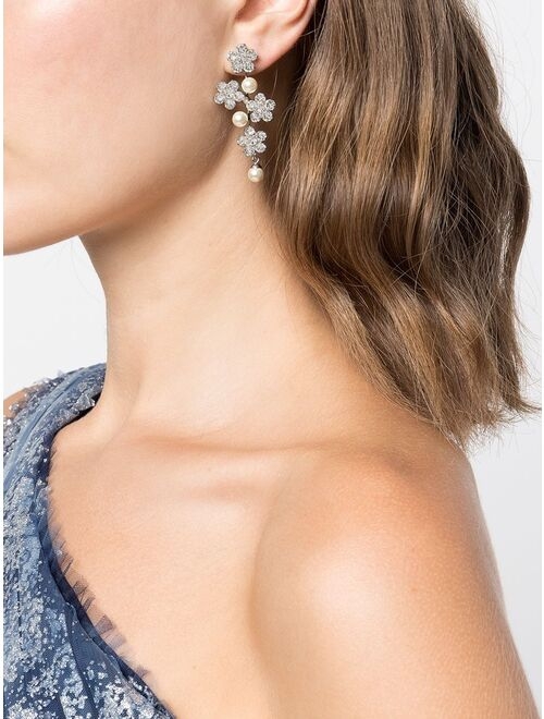 Jennifer Behr Aria crystal pearl earrings