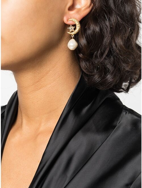 Jennifer Behr Lune pearl earrings